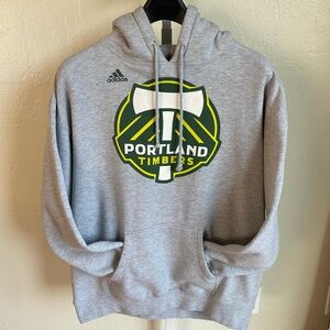 Adidas Gray Portland Timbers Sweater Hoodie Size XL